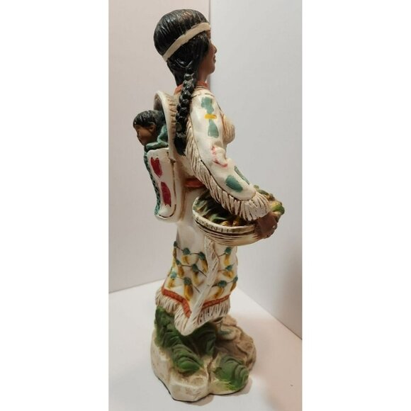 Vtg Universal Statuary Corp Native American Woman w/Baby Signed Kendric 1978 - Picture 7 of 15